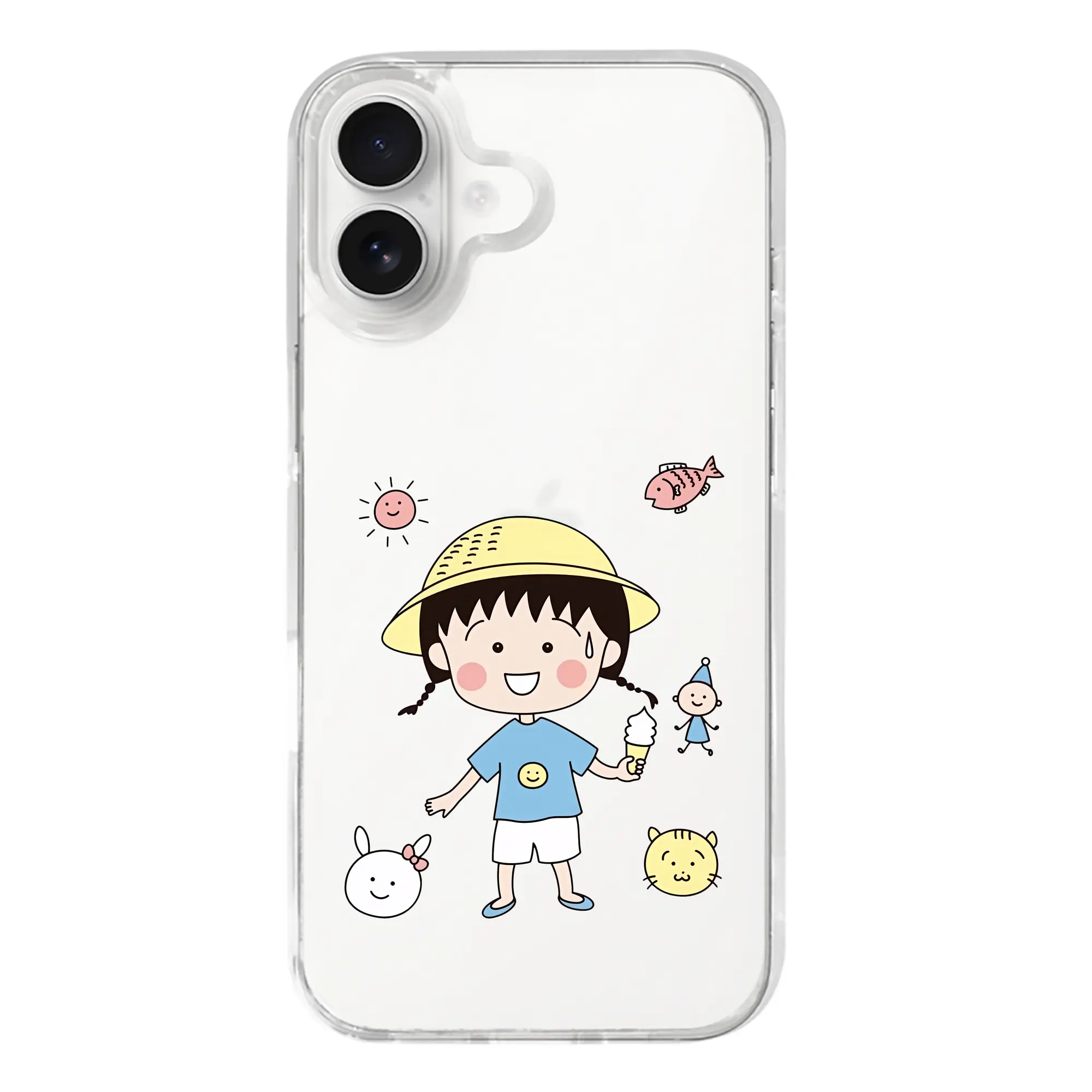 ちびまる子ちゃん グッズ さくら ももこ - iPhone 17シリーズ 透明スマホケース – 薄型・耐衝撃・精密フィット保護カバー